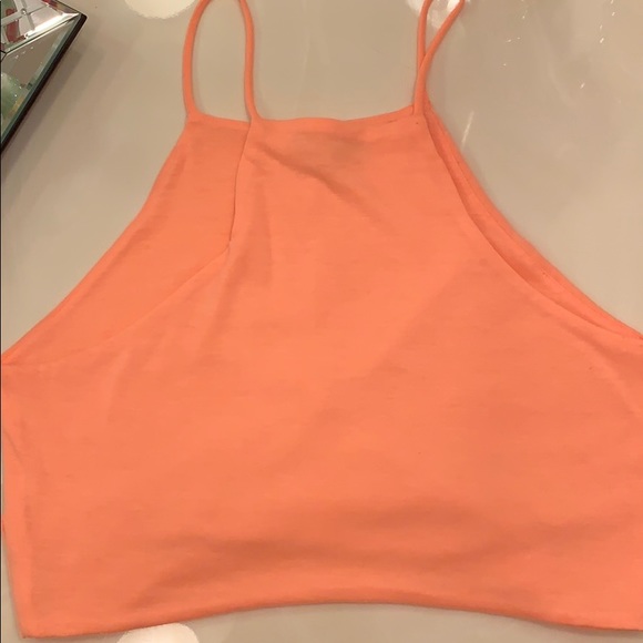 Charlotte Russe peach crop top - Picture 2 of 3